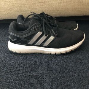 Adidas Cloudfoam Black Lace-Up Tennis Shoes Size 9